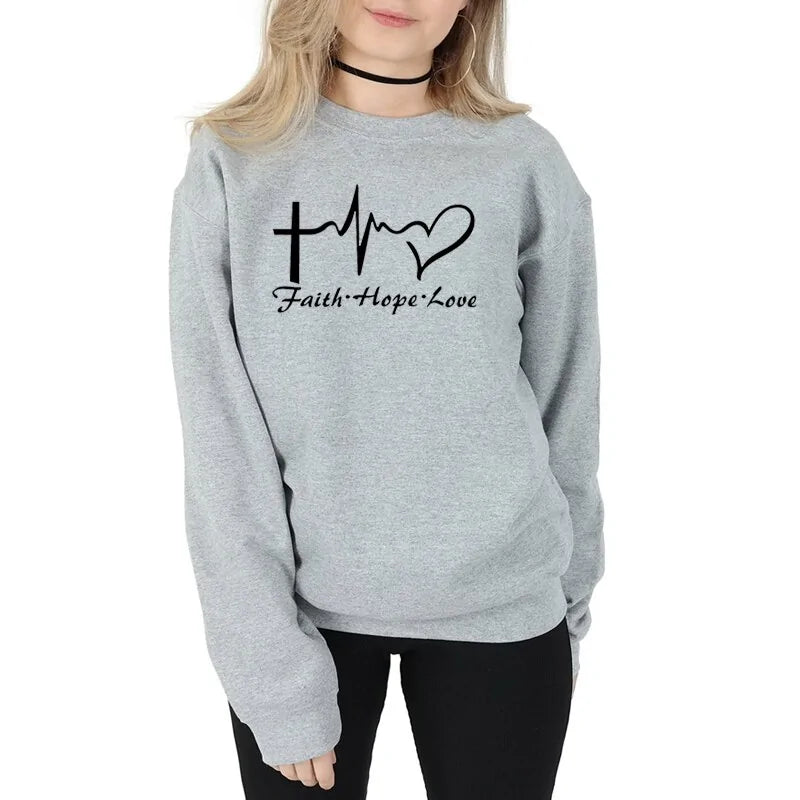 Faith, Hope, & Love Christian Sweatshirt