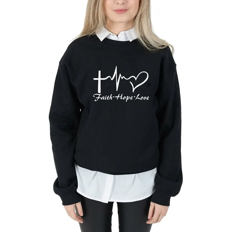 Faith, Hope, & Love Christian Sweatshirt