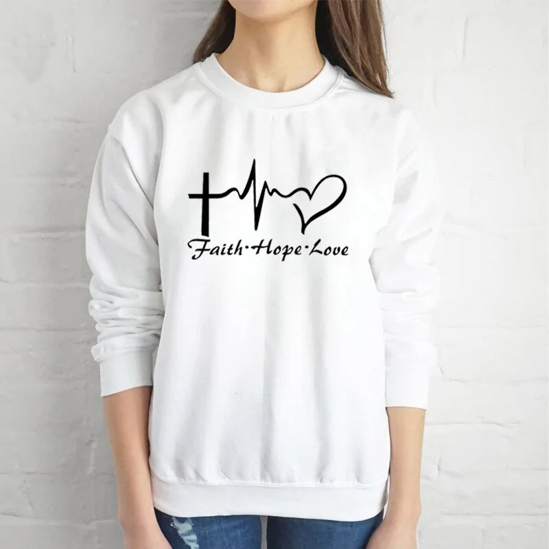 Faith, Hope, & Love Christian Sweatshirt